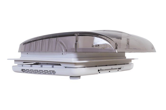 Avtomatski strešni ventilator PUNDMANN PLUS FAN za avtodome z osvetlitvijo, rolo zavesa 400×400 mm