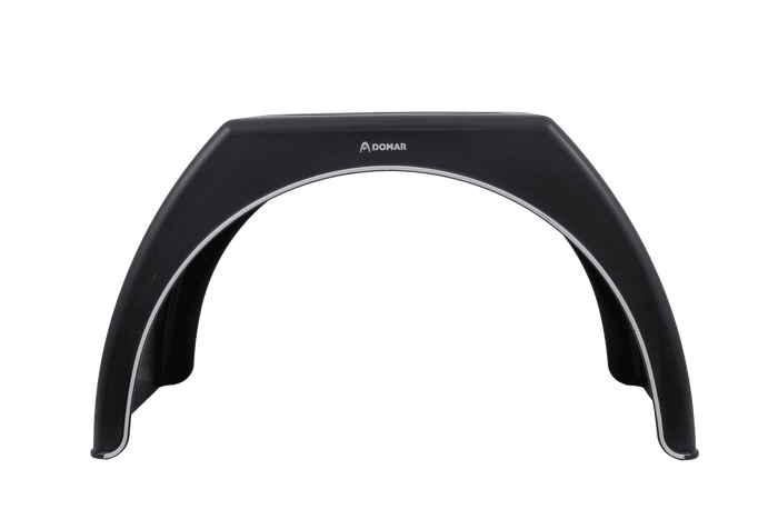 Dvojni blatnik za prikolico 15-16" DOMAR DK3120 raven blatnik 1000/510 mm z belim platiščem