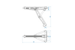 ProPlus 361504 raztegljiv kotni stabilizator za prikolico 750 kg 495 mm