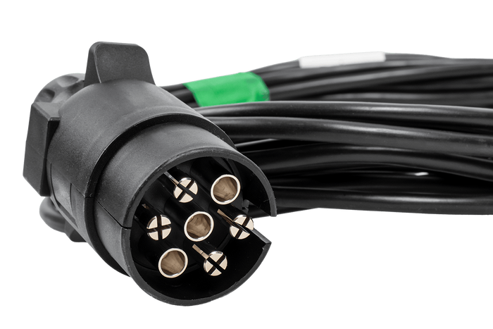 ASPÖCK 58-1022-087 električna inštalacija kabelski snop prikolice 4,5 m 7-polni bajonetni vtič 2x5-polni