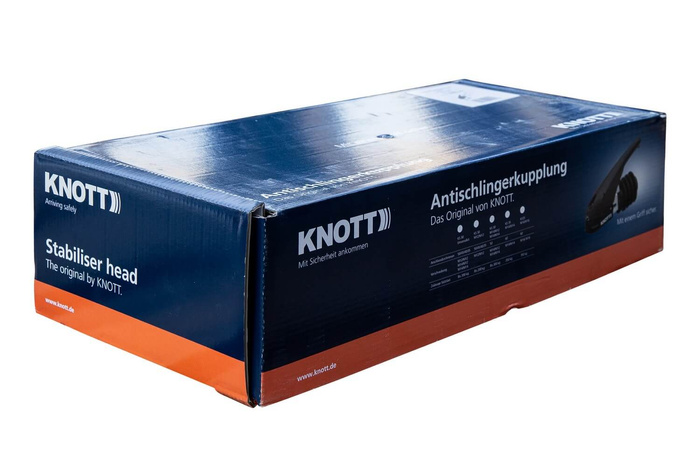 KNOTT KS30 kroglična kljuka s stabilizatorjem za 3000 kg prikolico s 35-50 mm cevastim ojesom