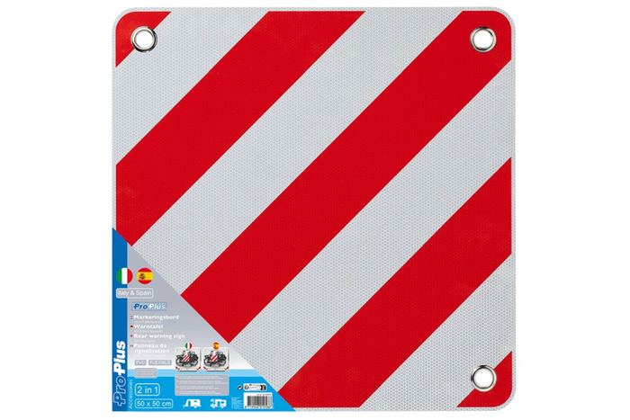 ProPlus 361234V01 zadnja opozorilna tabla dvostranska tabla 50x50 cm